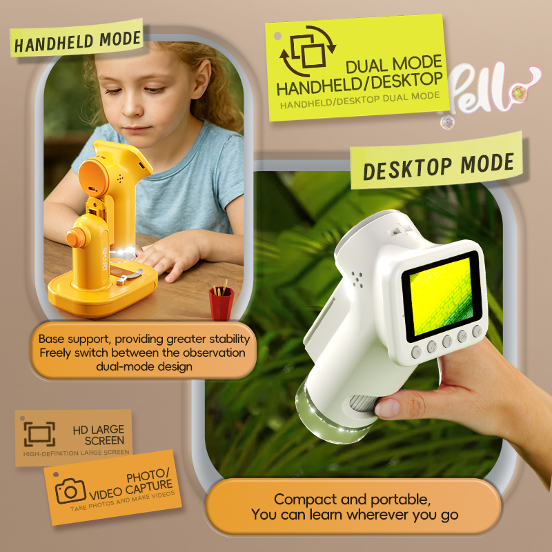 1600X Handheld Microscope 2 In - Kids Outdoor Microscope ulasan dan harga