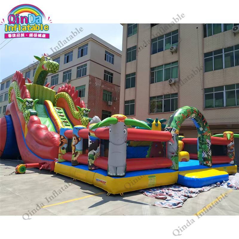 17*11m Large Inflatable Castle - Kids Outdoor Jump House ulasan dan harga