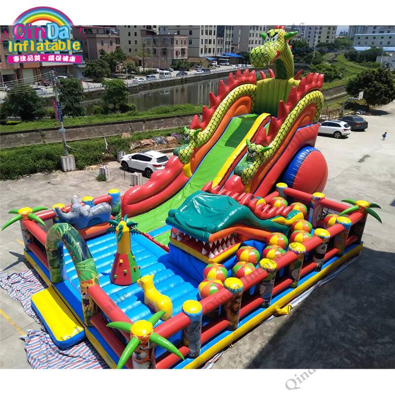 17*11m Large Inflatable Castle - Kids Outdoor Jump House ulasan dan harga