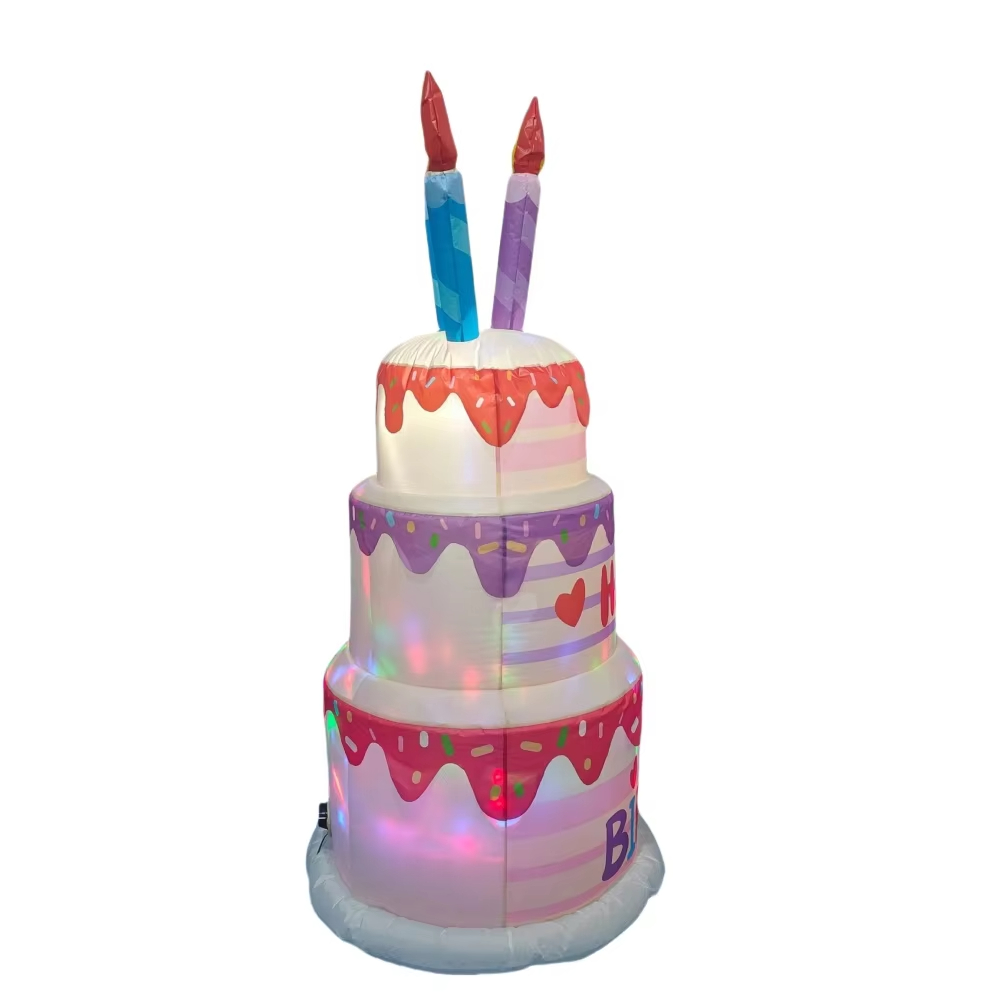1.8M Inflatable Birthday Cake  - Kids Outdoor Inflatable ulasan dan harga
